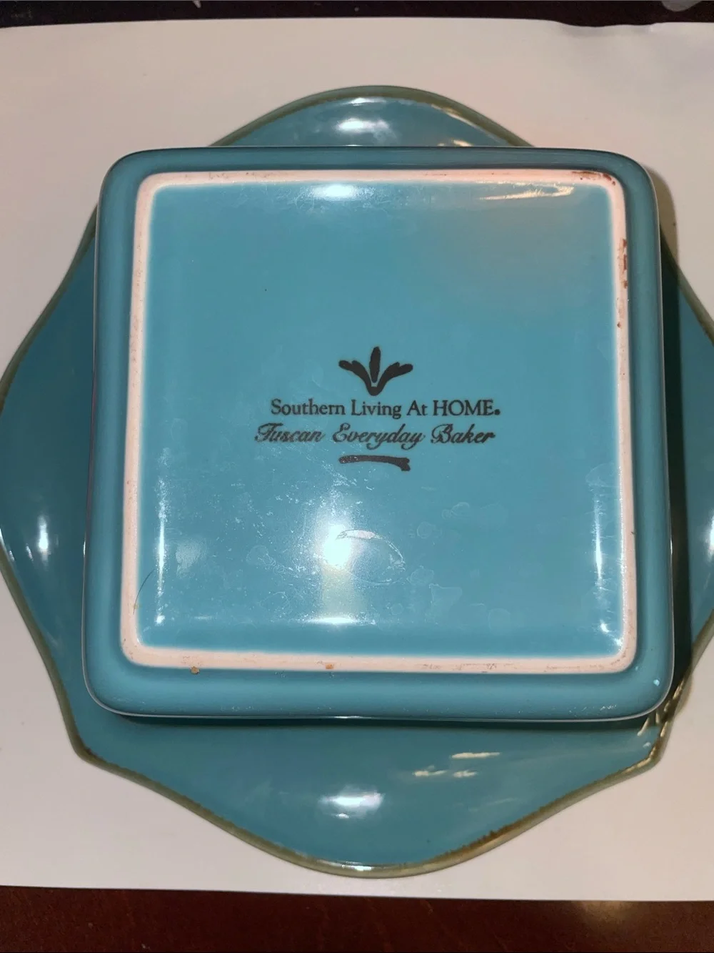 SOUTHERN LIVING Tuscan Blue Bakeware 9.5” X 6” Square Casseroles Rice Puddings